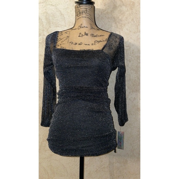 Derek Heart Black Glitter Dress - Picture 1 of 5